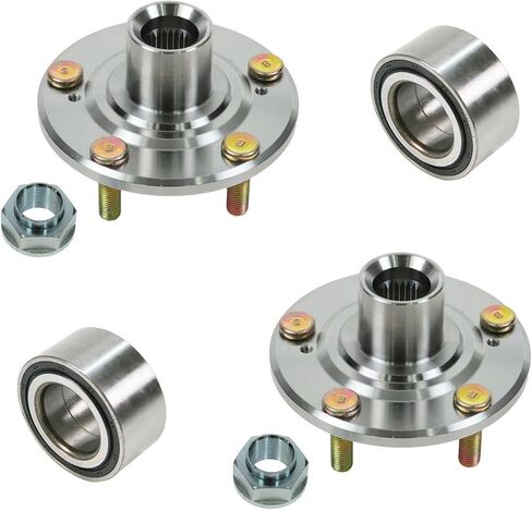 2 Piece Front Wheel Bearing & Hub Kit Set Compatible with 2001-2003 Acura CL 2002-2006 RSX 1999-2003 TL 1998-2002 Honda Accord 2002-2004 CR-V 2003-2011 Element in Saudi Arabia
