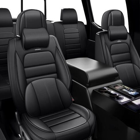 ILMO Fit for Chevy Trailblazer 2021-2025 Car Seat Covers, Waterproof Leather Seat Cover, Full Coverage with Compatible Airbag Seat Protector(Classic Black, 5 Seat-Luxury) in Kuwait