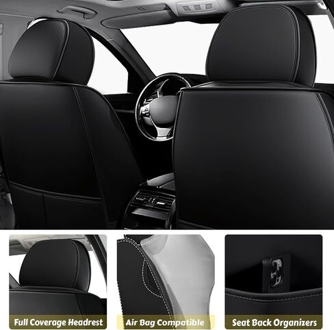 ILMO Fit for Chevy Trailblazer 2021-2025 Car Seat Covers, Waterproof Leather Seat Cover, Full Coverage with Compatible Airbag Seat Protector(Classic Black, 5 Seat-Luxury) in Kuwait