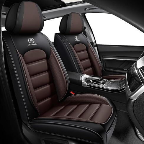 ILMO Fit for Chevy Trailblazer 2021-2025 Car Seat Covers, Waterproof Leather Seat Cover, Full Coverage with Compatible Airbag Seat Protector(Classic Black, 5 Seat-Luxury) in Kuwait