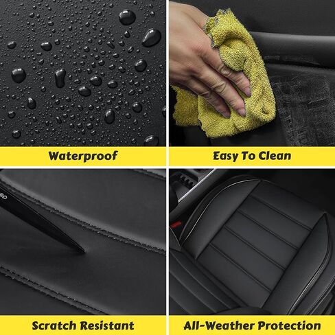 ILMO Fit for Chevy Trailblazer 2021-2025 Car Seat Covers, Waterproof Leather Seat Cover, Full Coverage with Compatible Airbag Seat Protector(Classic Black, 5 Seat-Luxury) in Kuwait