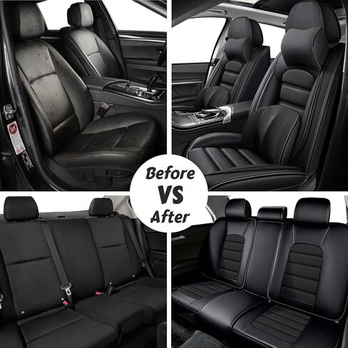 ILMO Fit for Chevy Trailblazer 2021-2025 Car Seat Covers, Waterproof Leather Seat Cover, Full Coverage with Compatible Airbag Seat Protector(Classic Black, 5 Seat-Luxury) in Kuwait