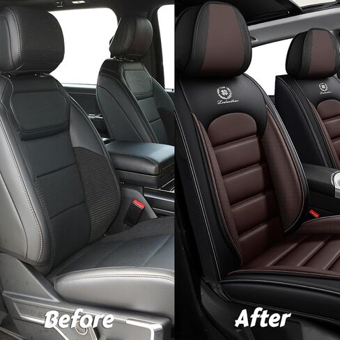 ILMO Fit for Chevy Trailblazer 2021-2025 Car Seat Covers, Waterproof Leather Seat Cover, Full Coverage with Compatible Airbag Seat Protector(Classic Black, 5 Seat-Luxury) in Kuwait