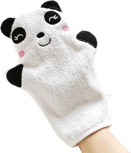 Topwon Bath Mitten Glove for Kids Cute Animal Shower Bathing Mitt Cotton Soft Wash Gloves Body Scrub for Baby Toddler Infant (Duck) in Kuwait