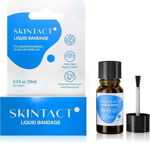 ضمادة سائلة Skintact مع Centella Asiatica Extract & Glyceryl Monolaurate-تغطية طويلة الأمد ومقاومة للماء وشفافة للتخفيضات الطفيفة والخدوش ، احتفظ في مجموعة الإسعافات الأولية ، 0.3 أوقية in Saudi Arabia