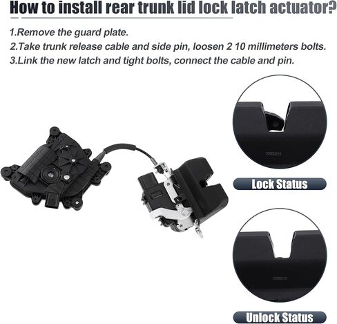 X AutoHaux 81230-C5100 Power Tailgate Gate Gate Assembly Assembly Artic Trunk Lock Actuator محرك Kia Sorento 2016-2020 in Saudi Arabia