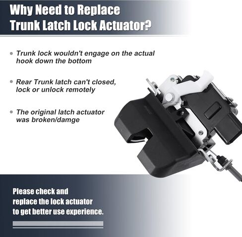 X AutoHaux 81230-C5100 Power Tailgate Gate Gate Assembly Assembly Artic Trunk Lock Actuator محرك Kia Sorento 2016-2020 in Saudi Arabia