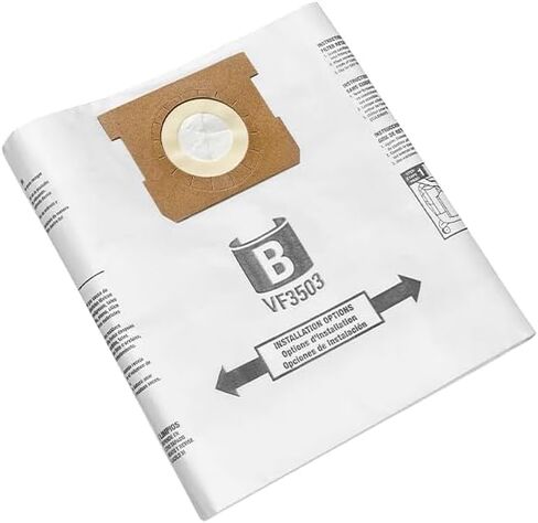 10 حزم VF3502 حجم أكياس الغبار تناسب Ridgid من 12 إلى 16 جالون الرطب/الجاف فور 23743 in Kuwait