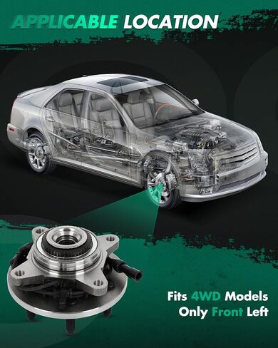 SCITOO 515043 4WD 1PC Wheel hub Bearing Left Right Front for 2000-2006 for Ford Expedition for Lincoln Navigator 6 Lug w/ABS in Saudi Arabia