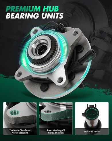 SCITOO 515043 4WD 1PC Wheel hub Bearing Left Right Front for 2000-2006 for Ford Expedition for Lincoln Navigator 6 Lug w/ABS in Saudi Arabia