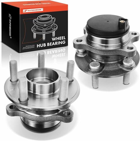 A-Premium 2 x Rear Wheel Bearing and Hub Assembly with 5-Lug Compatible with Ford Edge 2015-2020, Lincoln Continental 2017-2020, MKX 2016-2018, FWD Only in Saudi Arabia