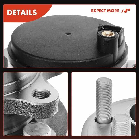 A-Premium 2 x Rear Wheel Bearing and Hub Assembly with 5-Lug Compatible with Ford Edge 2015-2020, Lincoln Continental 2017-2020, MKX 2016-2018, FWD Only in Saudi Arabia