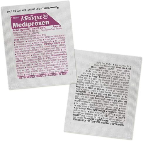 Medique @ Home Mediproxen Compare Active Ingredient to Aleve 50 x 1 (Child Resistant Packaging), White (73750) in Saudi Arabia