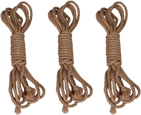 Shibari Rope, Natural Jute Rope，Skin Friendly Soft Durable，7MM Multipurpose Long Satin Braided Twisted 3* (7mm, Meter, 10) in Kuwait