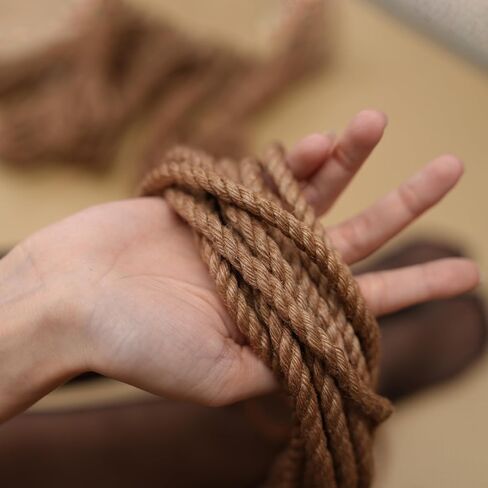 Shibari Rope, Natural Jute Rope，Skin Friendly Soft Durable，7MM Multipurpose Long Satin Braided Twisted 3* (7mm, Meter, 10) in Kuwait