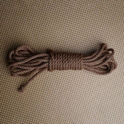 Shibari Rope, Natural Jute Rope，Skin Friendly Soft Durable，7MM Multipurpose Long Satin Braided Twisted 3* (7mm, Meter, 10) in Kuwait