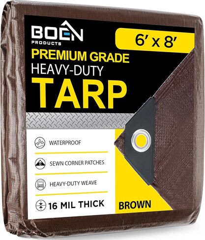 غلاف كبير مضاد للضغط على قماش القنب هنتر الأخضر ، 6 '× 20' 16 مل سميكة | RIP Proof Tarps | مادة نسج سميكة ، مقاومة للأشعة فوق البنفسجية كبيرة لخيمة مظلة القماش المشمع ، قارب ، عربة سكن متنقلة أو غطاء حمام السباحة in Kuwait