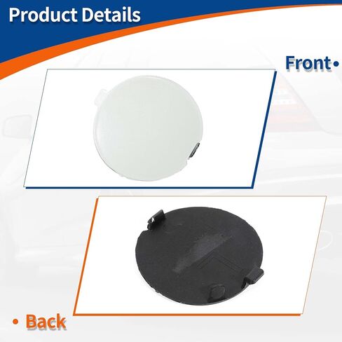 ACROPIX Front Left Driver Side Car Bumper Tow Hook Cover Tow Cover Cap Crystal White Pearl Fit for Mazda CX-3 2016-2021 No.D10J50A12A - Pack of 1 in Saudi Arabia