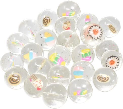 25 Bouncy Balls for Kids Party Favors | Colorful Frosted Bouncy Ball 27mm | Superball Small Rubber Balls for Kids in Kuwait