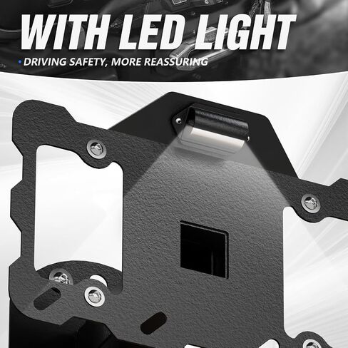 لـ Wrangler JK TJ LJ YJ إطار ترخيص الإطارات الإطارات الإطارات مع ضوء LED متوافق مع 1987-2018 Jeep Wrangler JK JKU TJ in Saudi Arabia