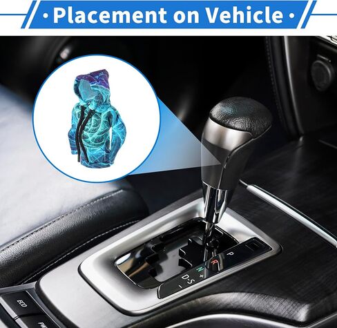 Gear Shift Cover Cover Cover Stick Sticktting Protector 17x16cm/6.69 "x6.3" Blue Green Green Polyester 1 PC Hoodie Manual Universal in Saudi Arabia