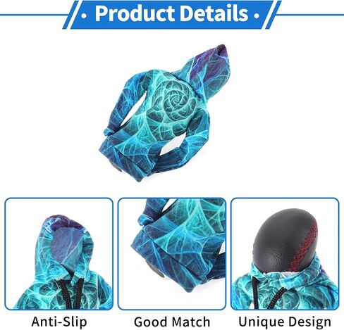 Gear Shift Cover Cover Cover Stick Sticktting Protector 17x16cm/6.69 "x6.3" Blue Green Green Polyester 1 PC Hoodie Manual Universal in Saudi Arabia