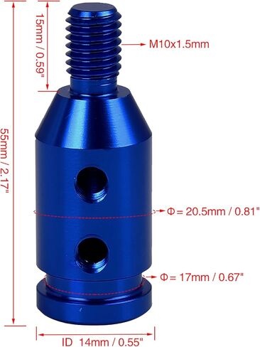 X AutoHaux M10 X 1.5 Car Universal Black Gear Shift Adapter for non loundled shifter in Saudi Arabia
