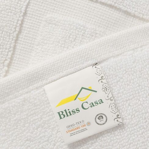 Bliss Casa Premium 100 ٪ Ring Ring Cotton Cotton Bath Hat ، مجموعة منشفة أرضية الحمام - حزمة من فوتو 2 ناعم وامتصاص فندق فاخر ، سبا ، دش وحوض استحمام الحصير قابلة للغسل 32 "x20" (رمادي) in Kuwait