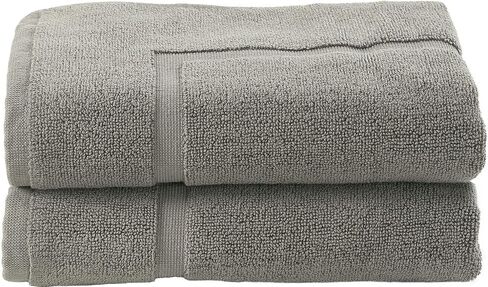 Bliss Casa Premium 100% Ring Spun Cotton Bath Mat, Bathroom Floor Towel Set - Pack of 2 Super Soft & Absorbent Luxury Hotel, Spa, Shower & Bath Tub Floor Mats Machine Washable 32"x20" (Grey) in Saudi Arabia