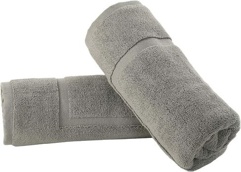 Bliss Casa Premium 100% Ring Spun Cotton Bath Mat, Bathroom Floor Towel Set - Pack of 2 Super Soft & Absorbent Luxury Hotel, Spa, Shower & Bath Tub Floor Mats Machine Washable 32"x20" (Grey) in Saudi Arabia