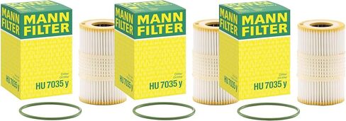 Set of 3 Engine Oil Filters HU 7035 y for Audi A6 A7 A8 Quattro Q7 in Saudi Arabia