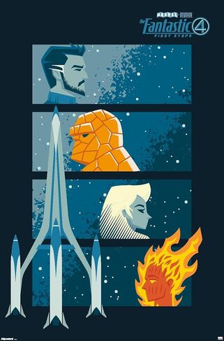 Trends International Marvel Fantastic Four: First Steps (2025) - ملصق الجدار التوضيحي ، 34L × 22.4W ، إصدار غير مؤلف in Kuwait