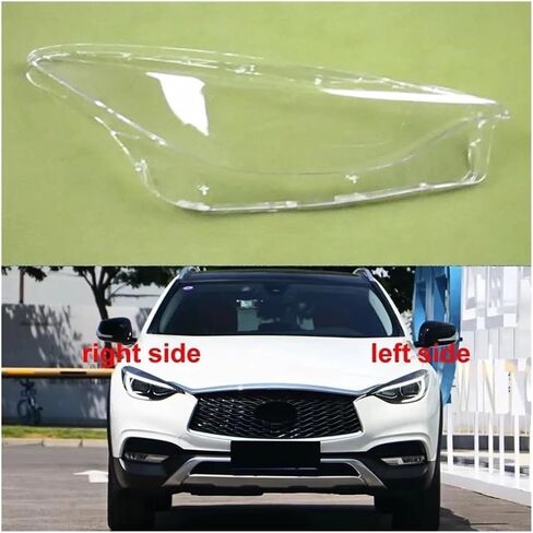 Headlight Housing Compatible For Infiniti QX30 2016 2017 2018 Car Accessories Headlight Lens Cover Headlamp Shell Lampshade Transparent Shade Mask Plexiglass(1PCS left side) in Saudi Arabia