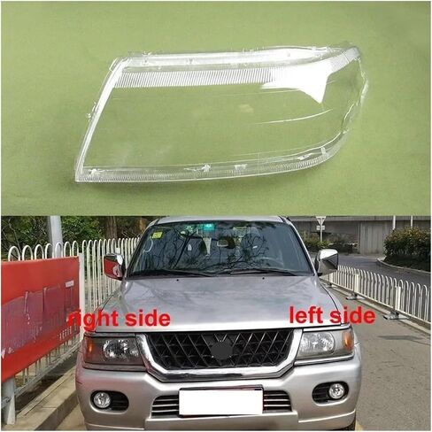 الإسكان الأمامي متوافق مع Mitsubishi Sport Pajero Race Cover Cover Headpamp Housing Lamp Shell Shell Sharparent Ssharade Mask Lens Plexiglass (2pcs اليسار واليمين) in Saudi Arabia