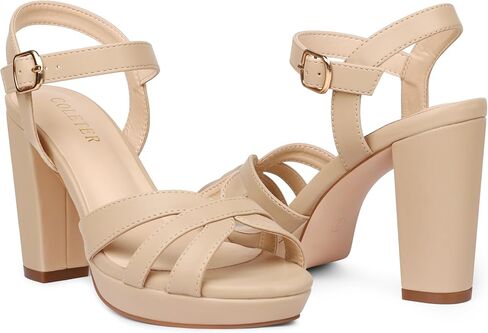 منصة كولتر للسيدات الكعك الكعوب في الكاحل كتلة الحفلات الصنادل أحذية الزفاف in Kuwait