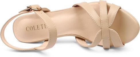 منصة كولتر للسيدات الكعك الكعوب في الكاحل كتلة الحفلات الصنادل أحذية الزفاف in Kuwait