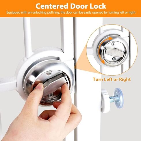 96 "Extra Wide 32" Gate Tall Dog Indoor لشجرة عيد الميلاد ، بوابات الكلاب للمداخل ، الدرج ، المنزل ، بوابة الحيوانات الأليفة القابلة للطي الخشبية ، خطوة فوق بوابة الجرو ، 4 لوحات ، أبيض in Kuwait