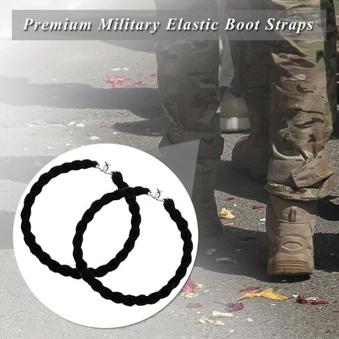 Military Elastic Boot Straps with Metal Hooks 8Pcs Boot Blousers for Military Leg Ankle Straps Clips Boot Band in Saudi Arabia