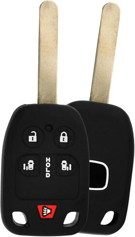 KeyGuardz Keyless Remote Car Key Fob Outer Shell Cover Soft Rubber Case 5 Button for Honda Odyssey N5F-A04TAA (Pack of 2) in Saudi Arabia