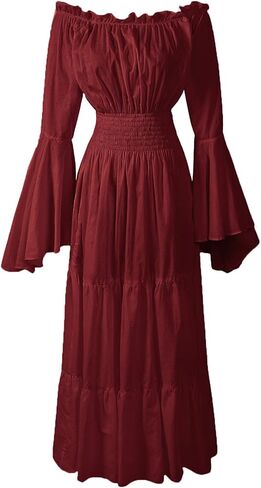 Renaissance Chemise 100% Cotton Medieval Dress Costume Mythic Mystic Forest Sword Mistress in Kuwait