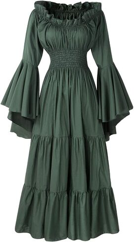 Renaissance Chemise 100% Cotton Medieval Dress Costume Mythic Mystic Forest Sword Mistress in Kuwait