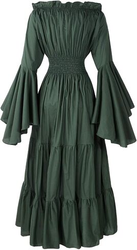Renaissance Chemise 100% Cotton Medieval Dress Costume Mythic Mystic Forest Sword Mistress in Kuwait
