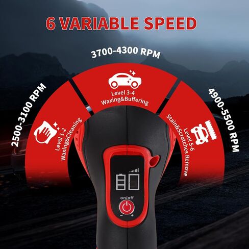 Cordless Car Buffer Polisherer متوافق مع بطارية Makita 18V ، تلميع الطاقة للتفاصيل/التلميع/الشمع (البطارية غير متضمنة) in Kuwait