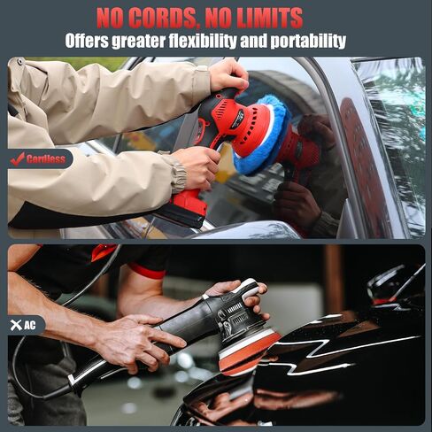 Cordless Car Buffer Polisherer متوافق مع بطارية Makita 18V ، تلميع الطاقة للتفاصيل/التلميع/الشمع (البطارية غير متضمنة) in Kuwait