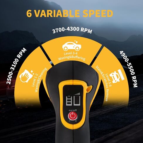 Cordless Car Buffer Polisherer متوافق مع بطارية Makita 18V ، تلميع الطاقة للتفاصيل/التلميع/الشمع (البطارية غير متضمنة) in Kuwait
