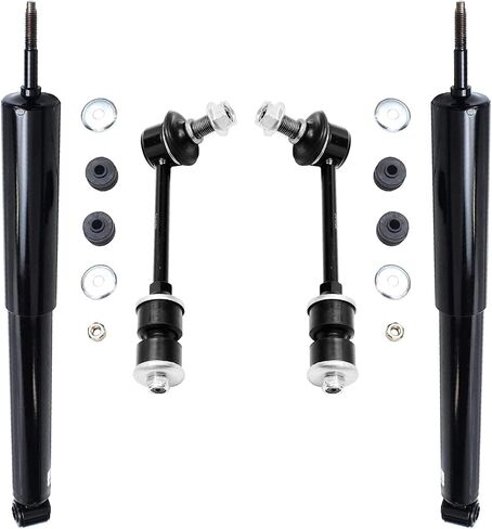 Detroit Axle - مجموعة امتصاص الصدمات الخلفية لعام 2003-2018 Toyota 4runner FJ Cruiser ، 2 Sway Absorbers 2 Sway Bars 2004 2005 2007 2007 2008 2008 2010 2014 2014 2015 2015 2017 Replace in Saudi Arabia