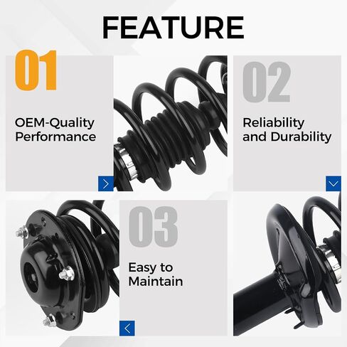 Parod 172200 172199 5780 Struts الأمامية والخلفية لامتصاص الصدمات الملاءمة للفترة 2004-2005 Chevy Malibu ، LS ، LT ، 2006-2007 LS ، LT ، LTZ ، SS ، 2008 Classic LS ، Classic LT 4PCS in Saudi Arabia