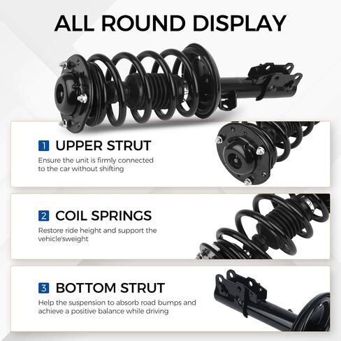 Parod 172200 172199 5780 Struts الأمامية والخلفية لامتصاص الصدمات الملاءمة للفترة 2004-2005 Chevy Malibu ، LS ، LT ، 2006-2007 LS ، LT ، LTZ ، SS ، 2008 Classic LS ، Classic LT 4PCS in Saudi Arabia