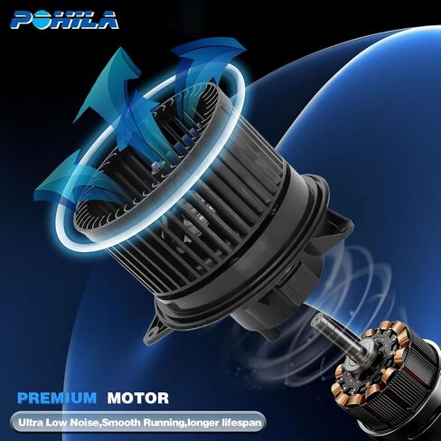 محرك منفاخ HVAC متوافق مع Ford Focus 2000 2001 2002 2004 2005 2006 2007 ، 2010-2013 Ford Transit Connect Plower Motor Most Configning and Heating ، يحل محل# 700105 ، YS4Z19805AB in Saudi Arabia