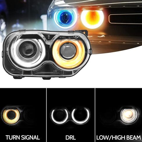 مجموعة المصابيح الأمامية ل Dodge Challenger 2015 2016 2017 2018 2019 in Saudi Arabia